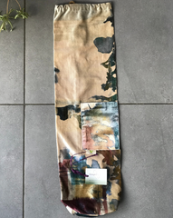 Abstract velours yoga mat bag  flat lie