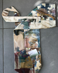 Abstract velours yoga mat bag strap detail