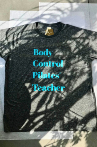 BODY CONTROL PILATES UNISEX T-Shirt Grey/Aqua