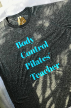 BODY CONTROL PILATES UNISEX T-Shirt Grey/Aqua