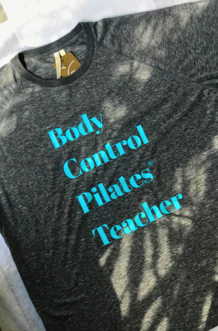 BODY CONTROL PILATES UNISEX T-Shirt Grey/Aqua