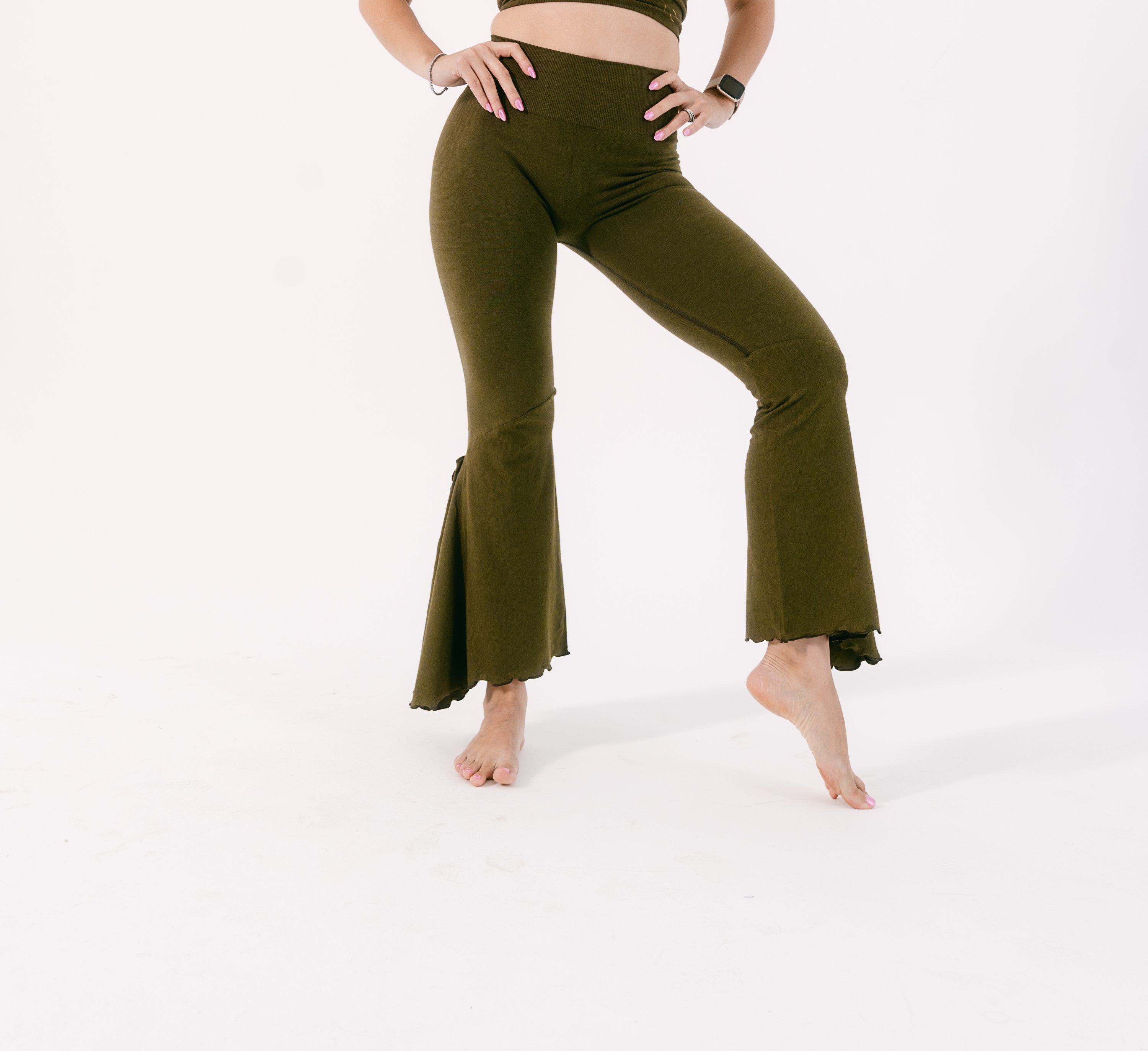 Go with the Flow Leggings- Olive
