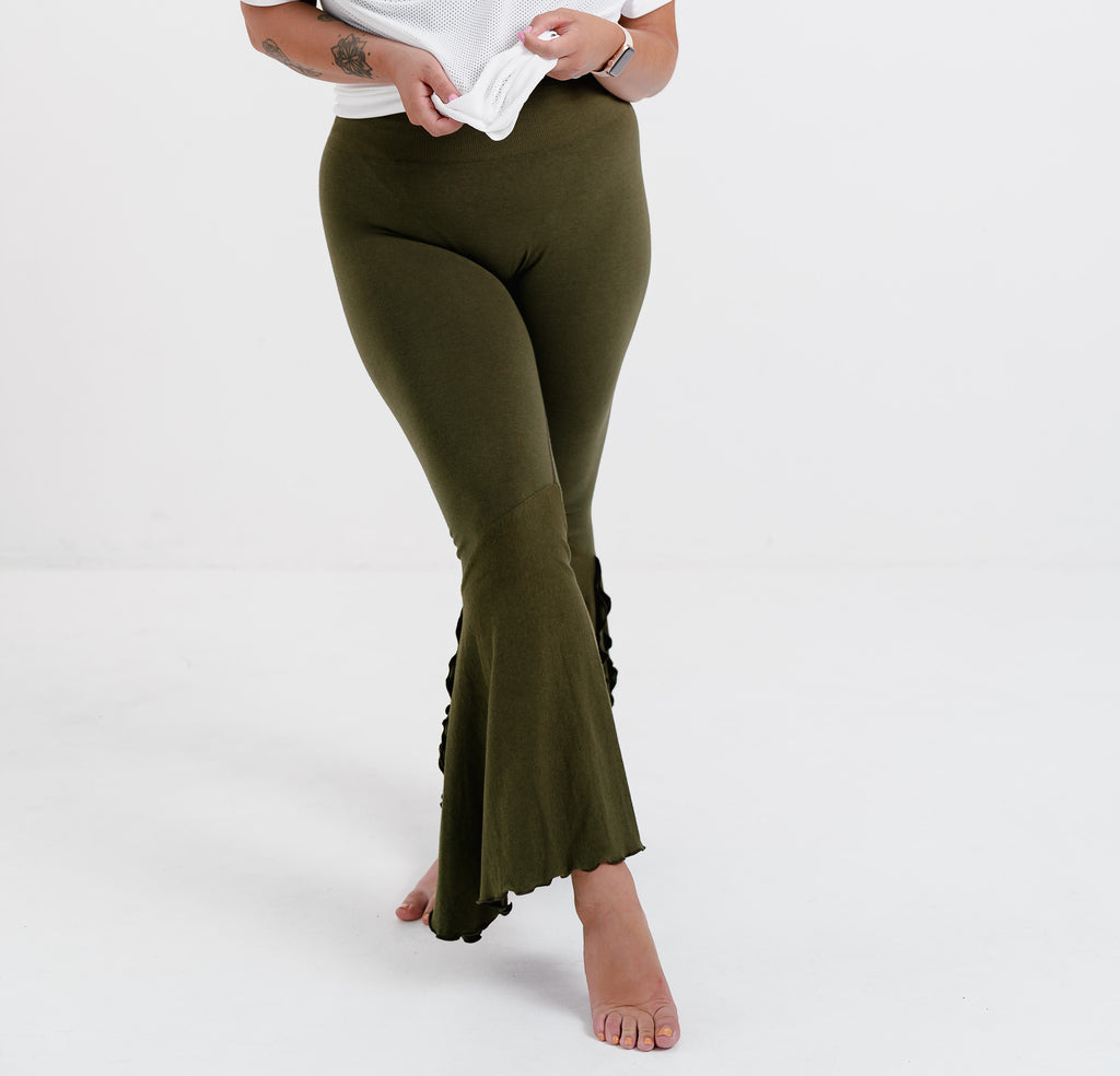 Go with the Flow Leggings- Olive
