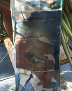 Abstract velours yoga mat bag detail