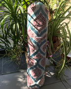 Modern designer print yoga mat bag upright