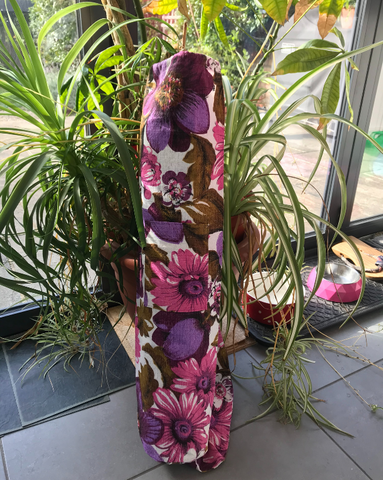 Purple floral yoga mat bag
