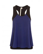 back to fitness top blue black