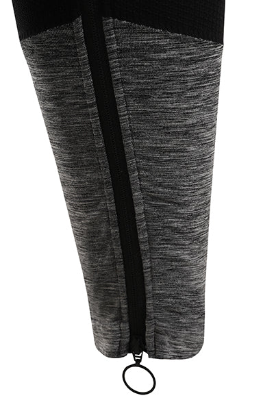 Close up cut out image of adaptive feature lower inner leg easy puller zip