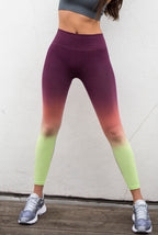 active pose of model wearing Sunrise Capri Leggings