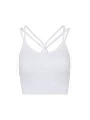 Seamless Crop Top - White front detail