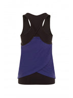 back to fitness vest top blue cross back